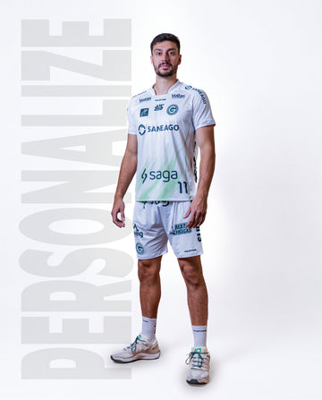 Camiseta Oficial Saneago Goiás Vôlei 2026/2027 Branca Personalizado