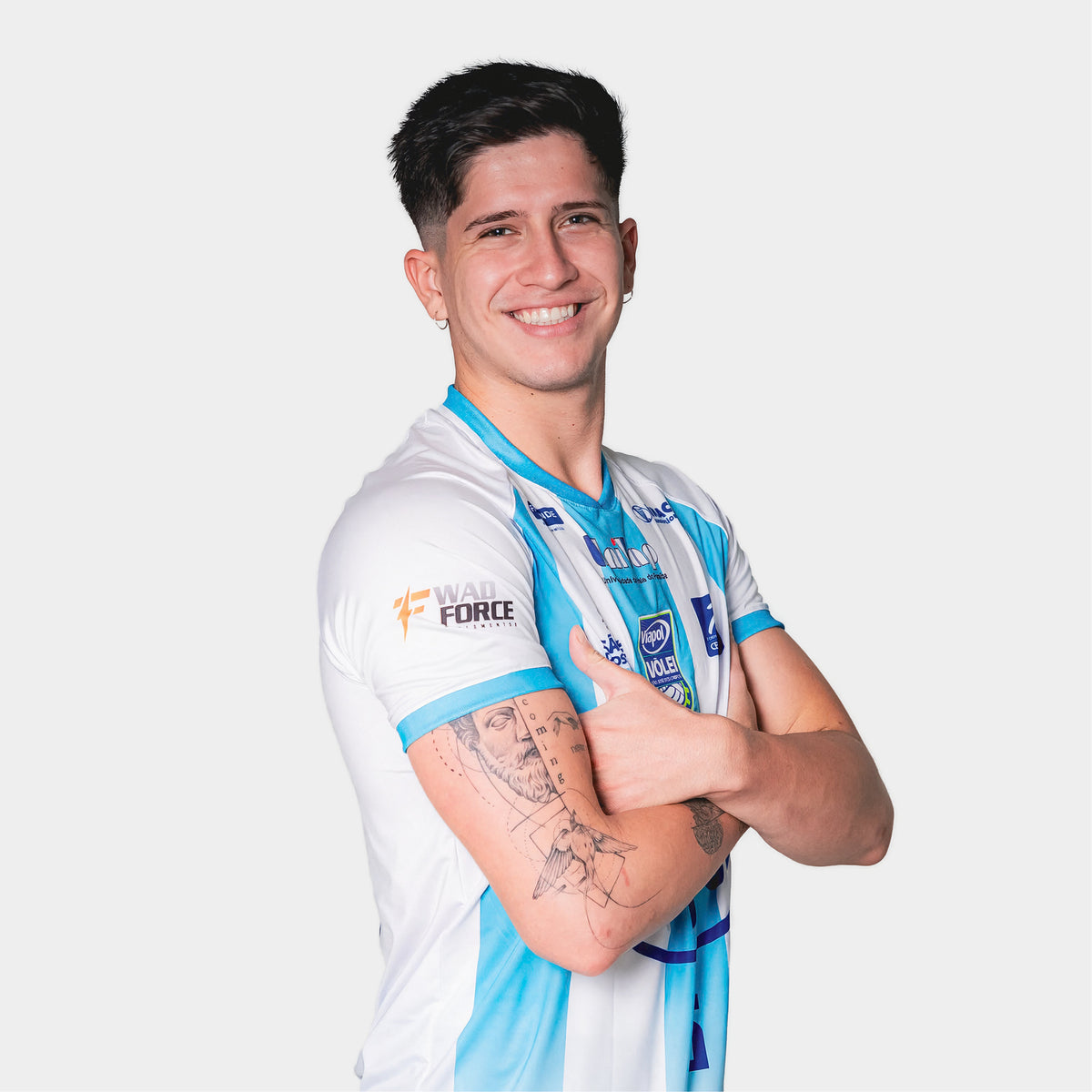 camiseta oficial viapol vôlei são josé - branco personalizado