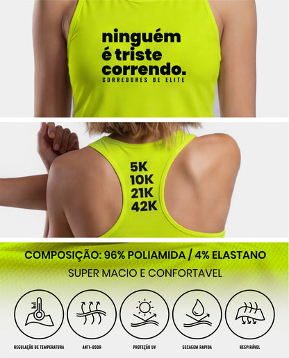 Regata Raceback Feminina - Ninguem é triste Correndo
