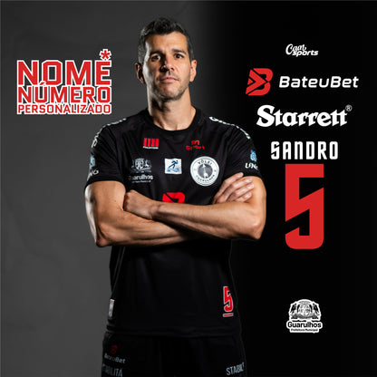 Camiseta Oficial Vôlei Guarulhos BateuBet Preto PERSONALIZADO