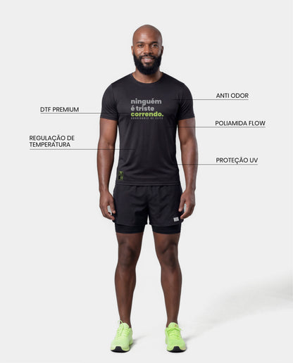 Camiseta Masculina - Ninguem é triste Correndo