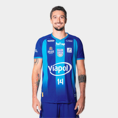 Camiseta Oficial Viapol Vôlei São José - AZUL PERSONALIZADO
