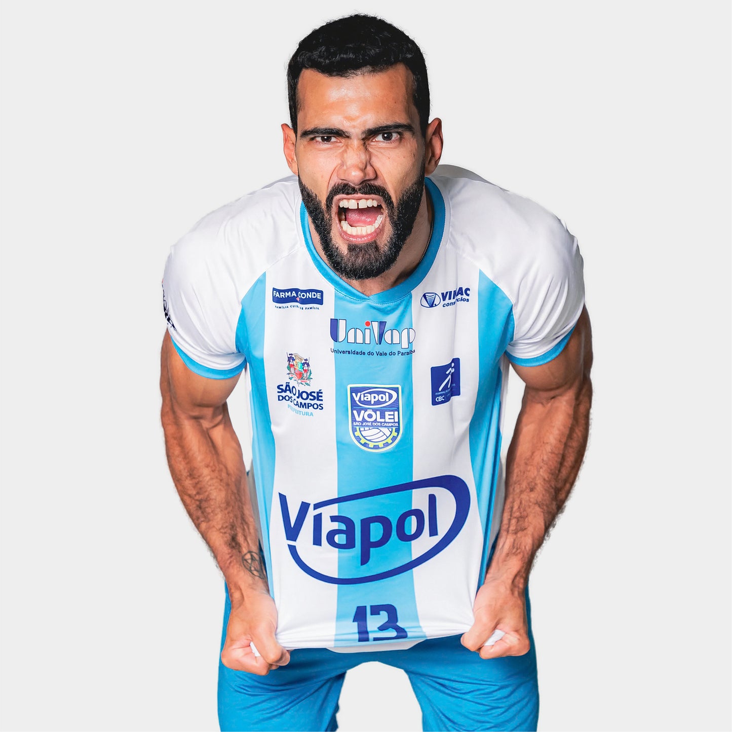 camiseta oficial viapol vôlei são josé - branco