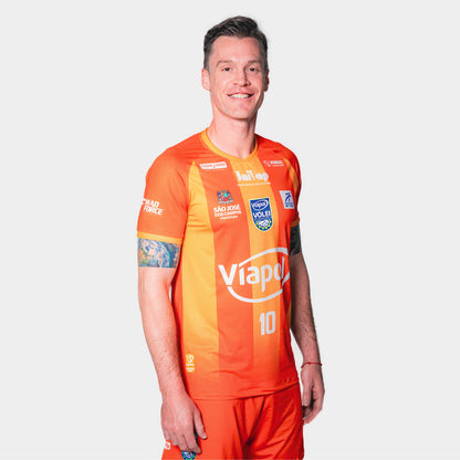 Camiseta Oficial Viapol Vôlei São José - LARANJA PERSONALIZADO