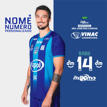 Camiseta Oficial Viapol Vôlei São José - AZUL PERSONALIZADO