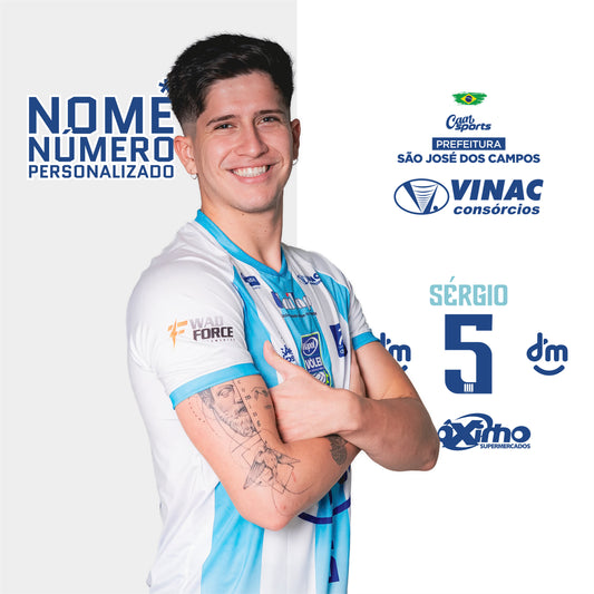 Camiseta Oficial Viapol Vôlei São José - BRANCO PERSONALIZADO