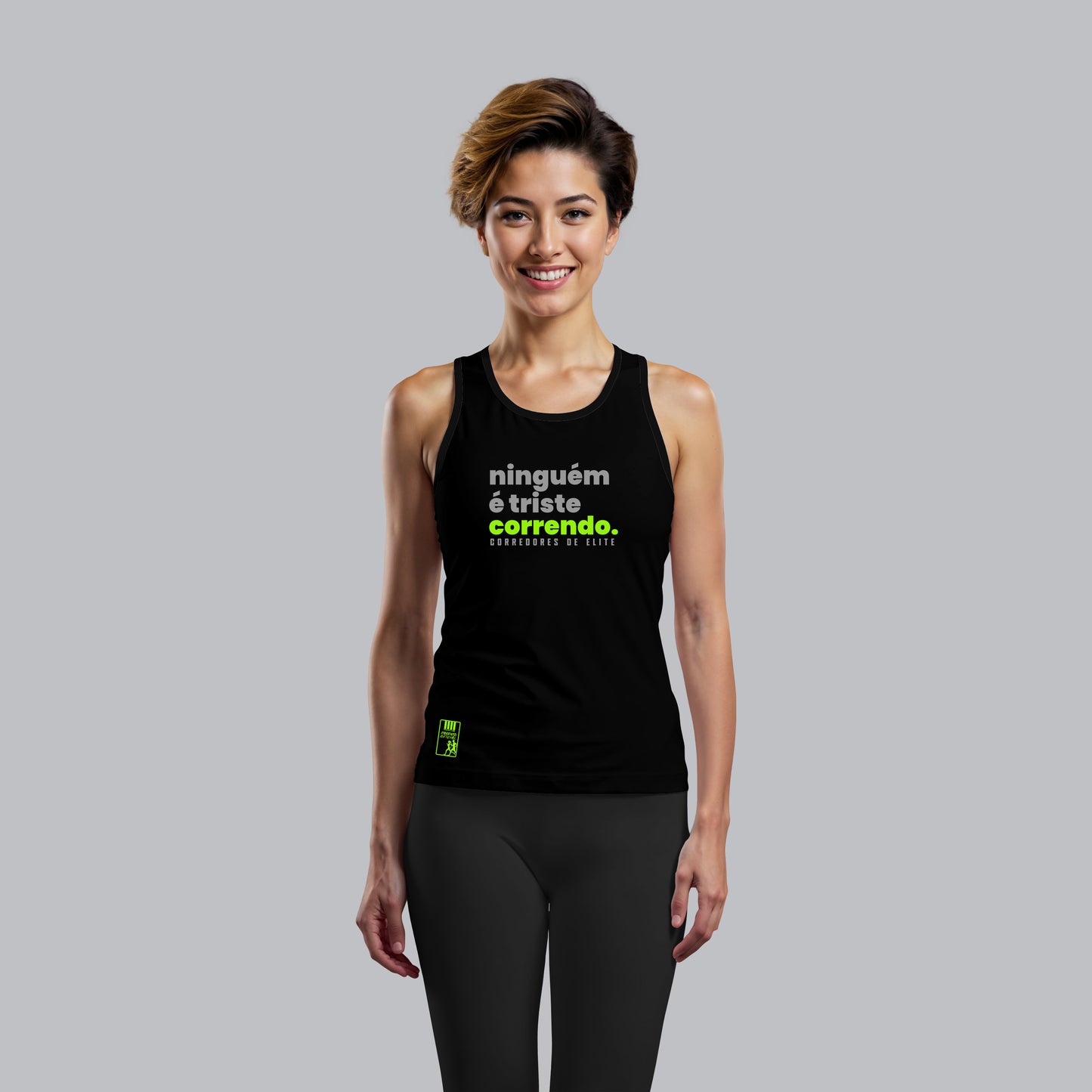 regata raceback feminina - ninguem é triste correndo