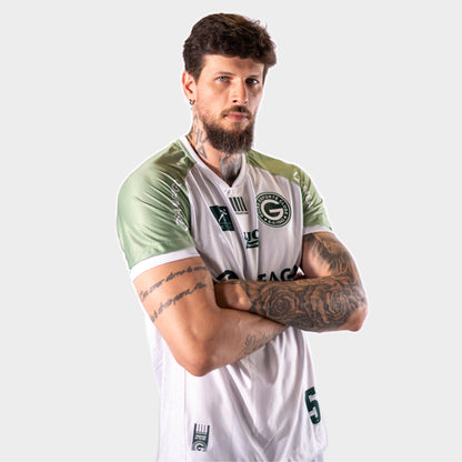 Camiseta Oficial Saneago Goiás Vôlei Branca Personalizado